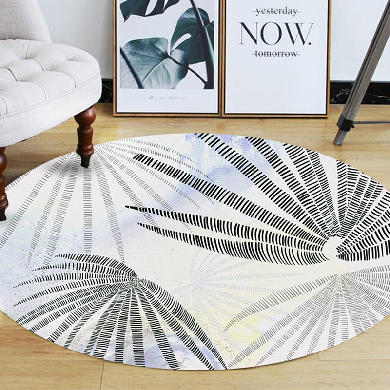 Stylish Modern Carpet Polyester Geometric Pattern Area Rug Non-Slip Backing Rug for Home Decor