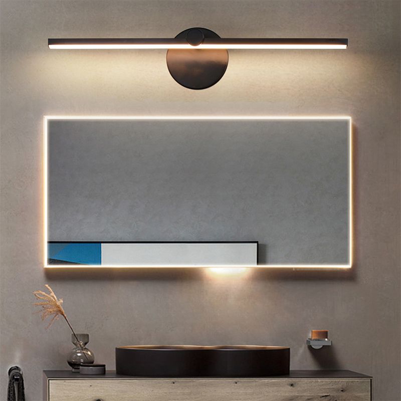 Linear Shape Vanity Lamp Modern Style Metal 1 Light Bath Light for Bathroom