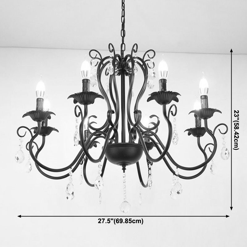 Traditional Hanging Pendant Lights Crystal Hanging Lamps for Living Room
