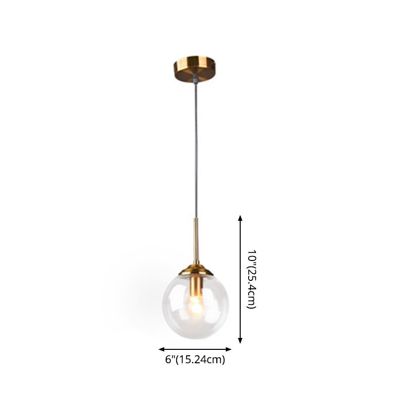 Sphere Pendant Lighting Fixture Modern Minimalist Glass Indoor Pendant Ceiling Lights
