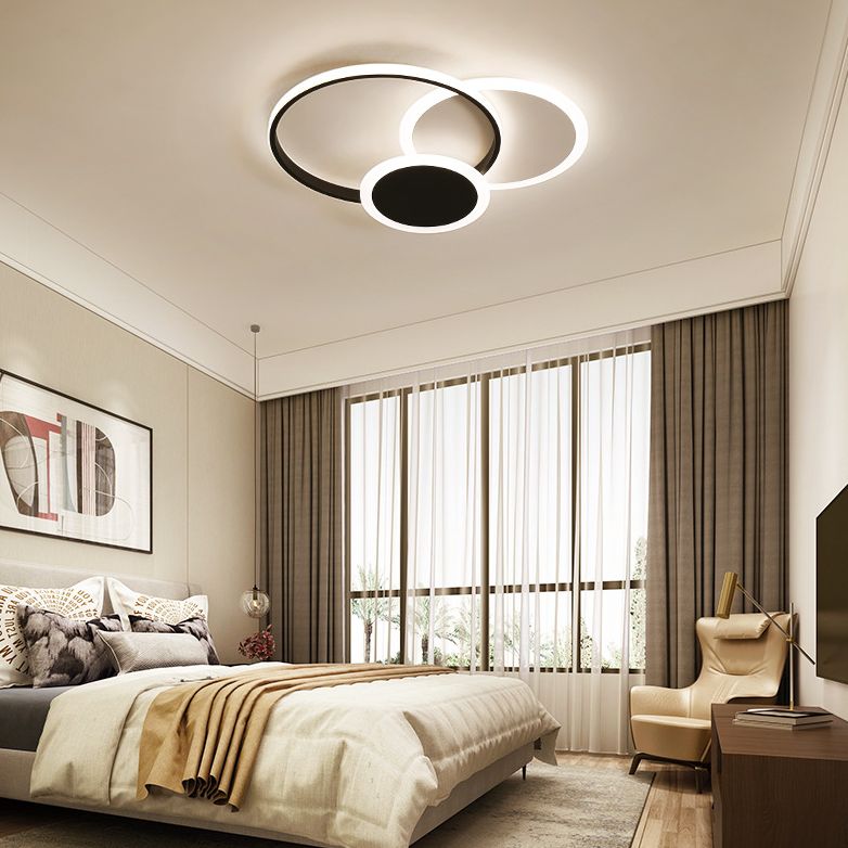 Cirkel inbouwverlichting Acryl Moderne eenvoud Inbouwplafondverlichtingsarmaturen voor slaapkamer