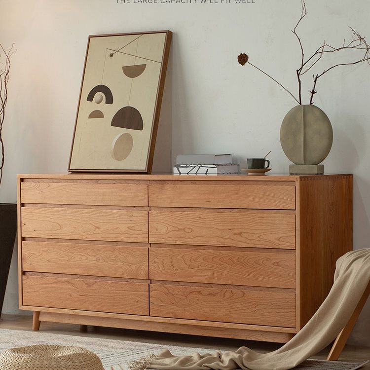 Modern Storage Chest Wooden Storage Chest Dresser with 8 Drawers