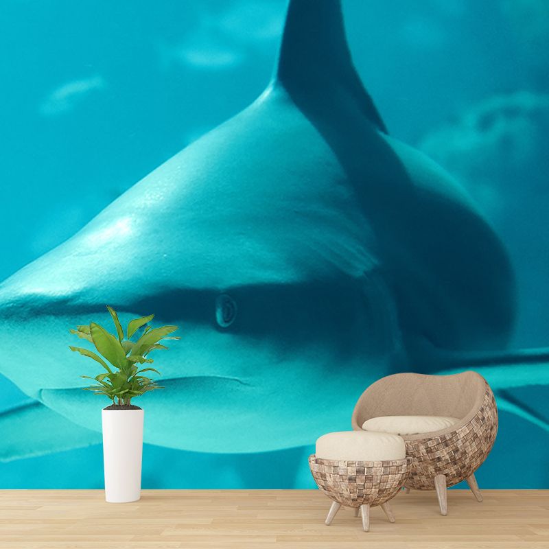 Fashionable Wall Mural Shark Pattern Drawing Room Wall Mural
