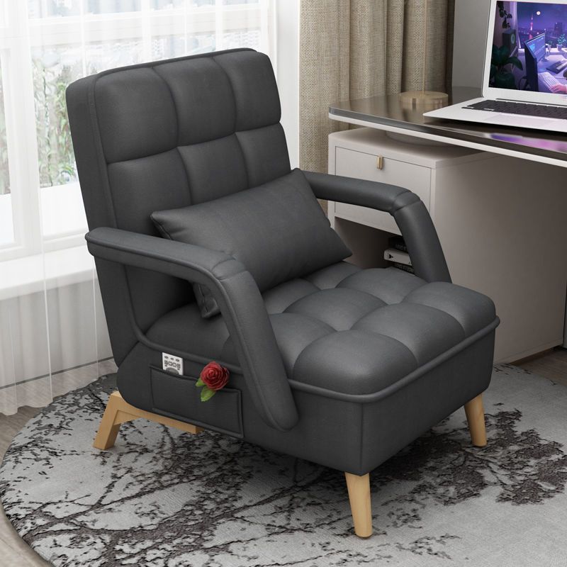 Contemporary Foldable Sofa Chai Living Room Fabric Accent Chair with Cushion