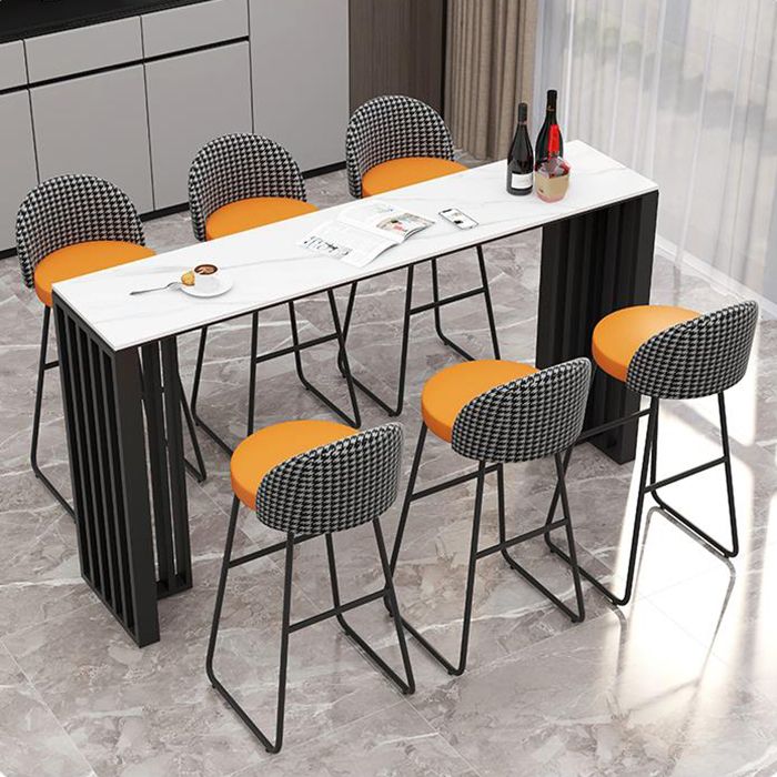 Modern Style Bar Table Rectangle Stone Bar Table for Living Room