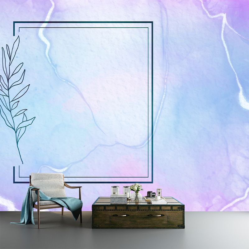 Plant Illustration Mural Wallpaper Environment Friendly Bedroom Wall Mural