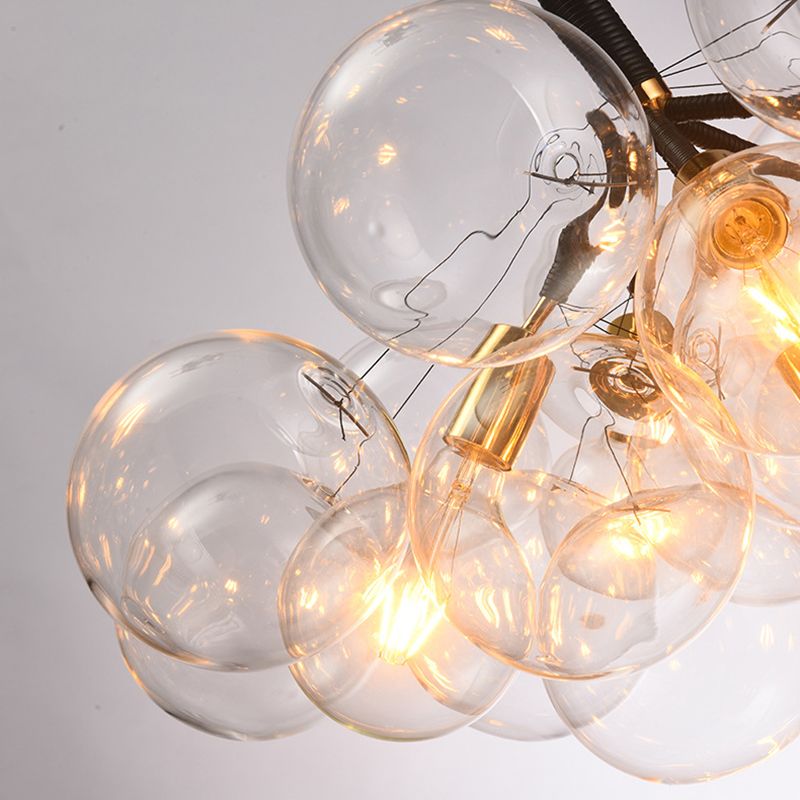 Burbujas de accesorios de iluminación colgante de vidrio Luz de araña de estilo minimalista