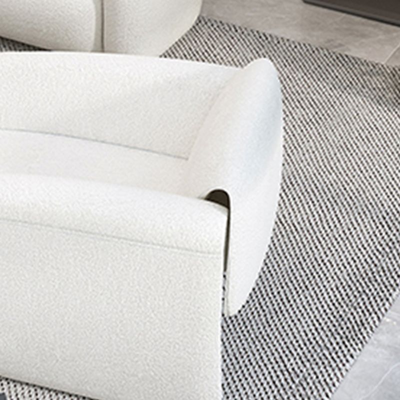 32.38" D Wool Sofa Modernism Pillow Top Arm Seating in White