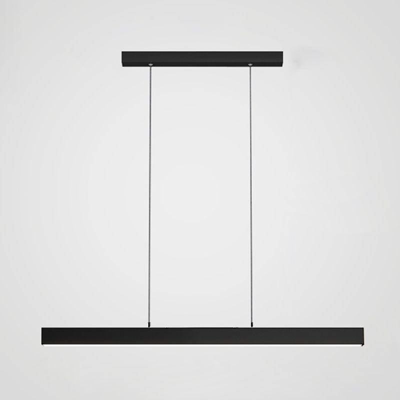 Estilo moderno Lámpara de colgante LED de rectángulo de luz colgante simple para comedor