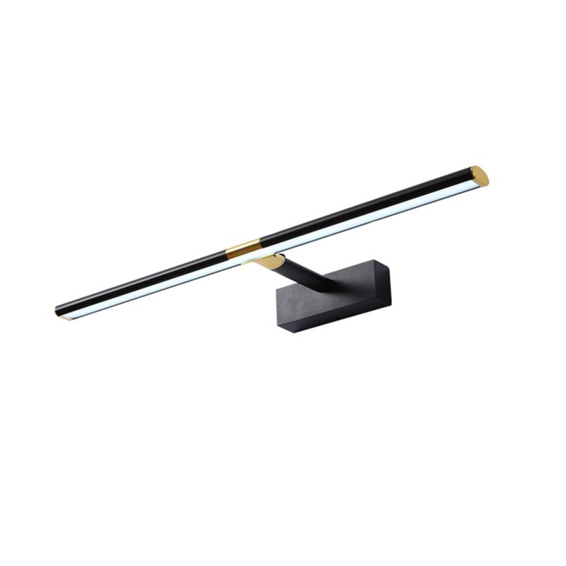 Black Linear Wall Lighting Fixture Contemporary LED Metal Wall Mounted Light Fixture