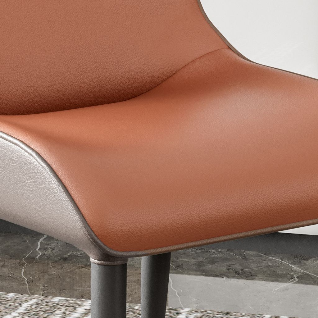 Modern Metal Indoor-Outdoor Chair Dining Room Armless Wingback Side Chair