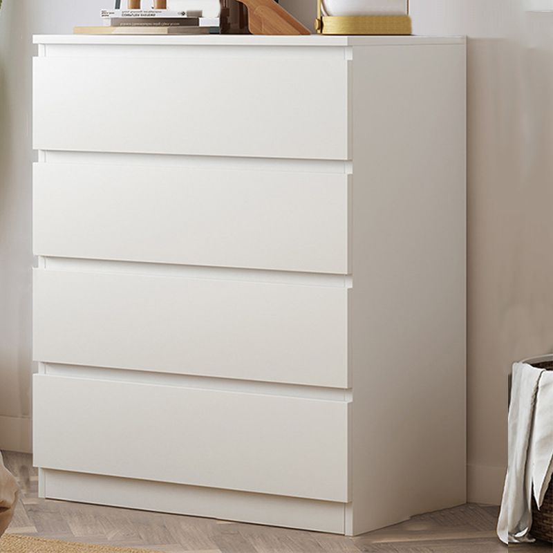 Contemporary White Storage Chest Dresser Wood Bedroom Dresser