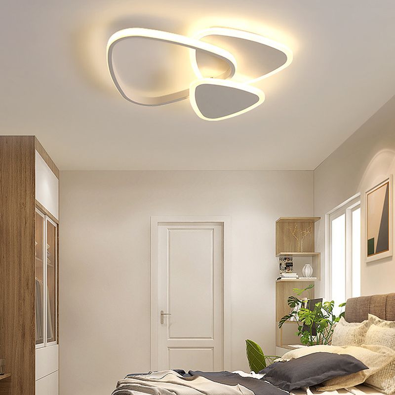 Nordic Triangle Ceiling Mount Light Fixture Metal LED Ceiling Lamp for Bedroom