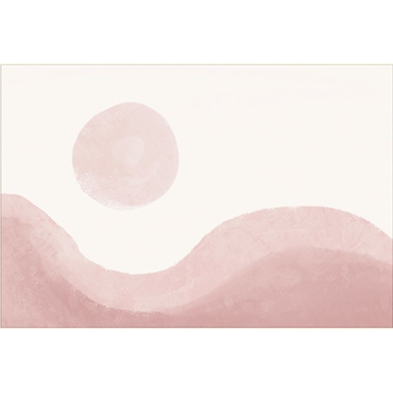 Minimalist Irregular Print Rug Apricot Tone Polyester Area Carpet Washable Rug for Living Room