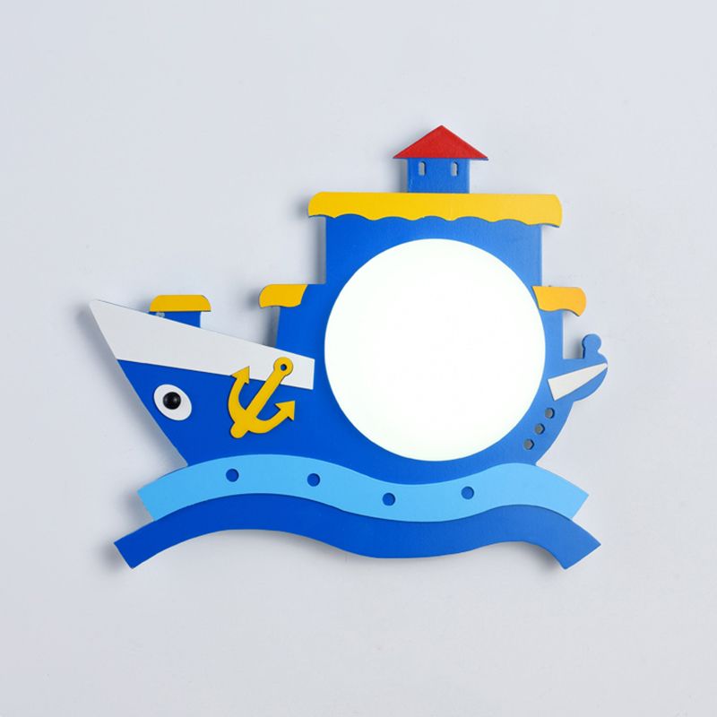 Lampada da parete a parete a LED a LED in plastica Lampada blu a parete per l'asilo