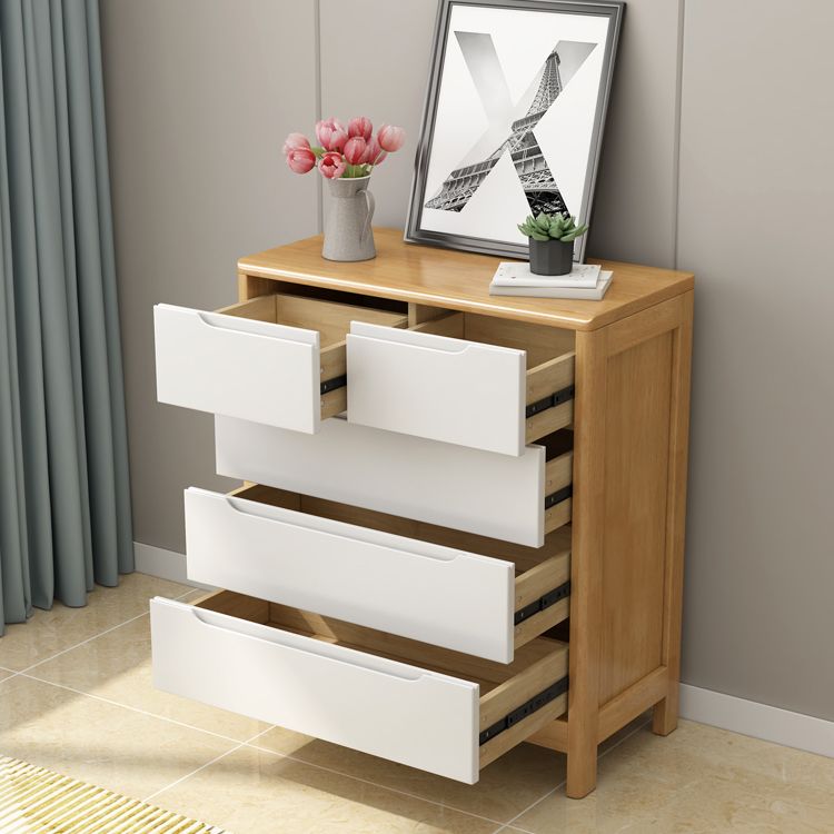 Contemporary Chest Legs Included Solid Wood Chest with Drawers for Bedroom