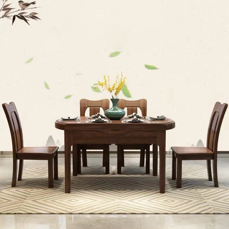 Traditional Round Table Set 1/2/5/7 Pieces Dining Set for Home