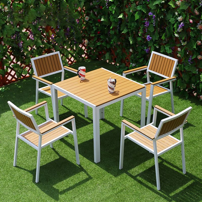 Industrial Dining Side Chair/Dining Armchair with Aluminum Base