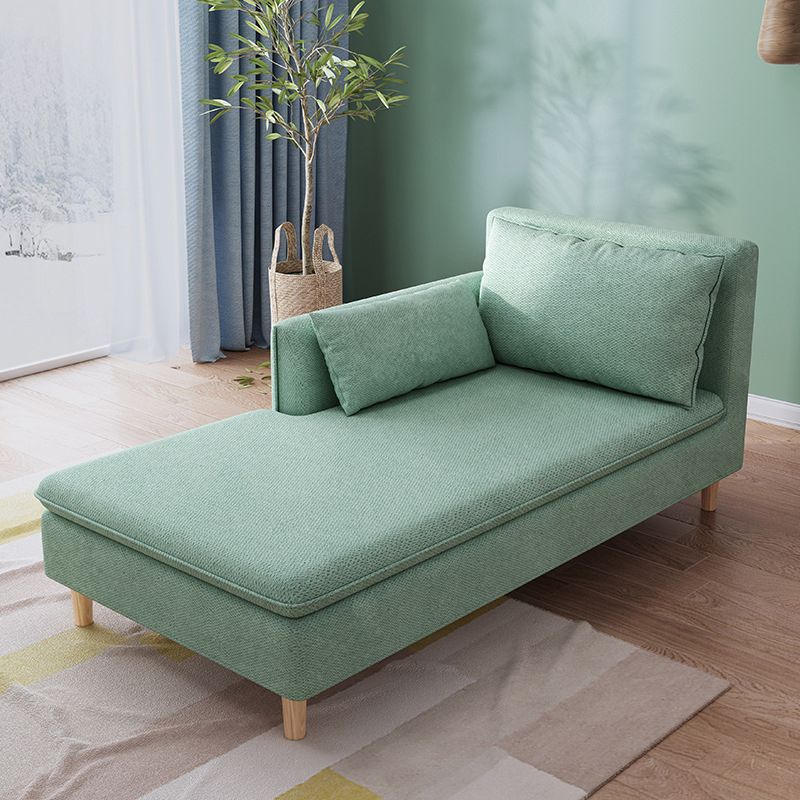 Modern Fabric Chaise Solid Wood Chaise Lounge Couch with One Armed