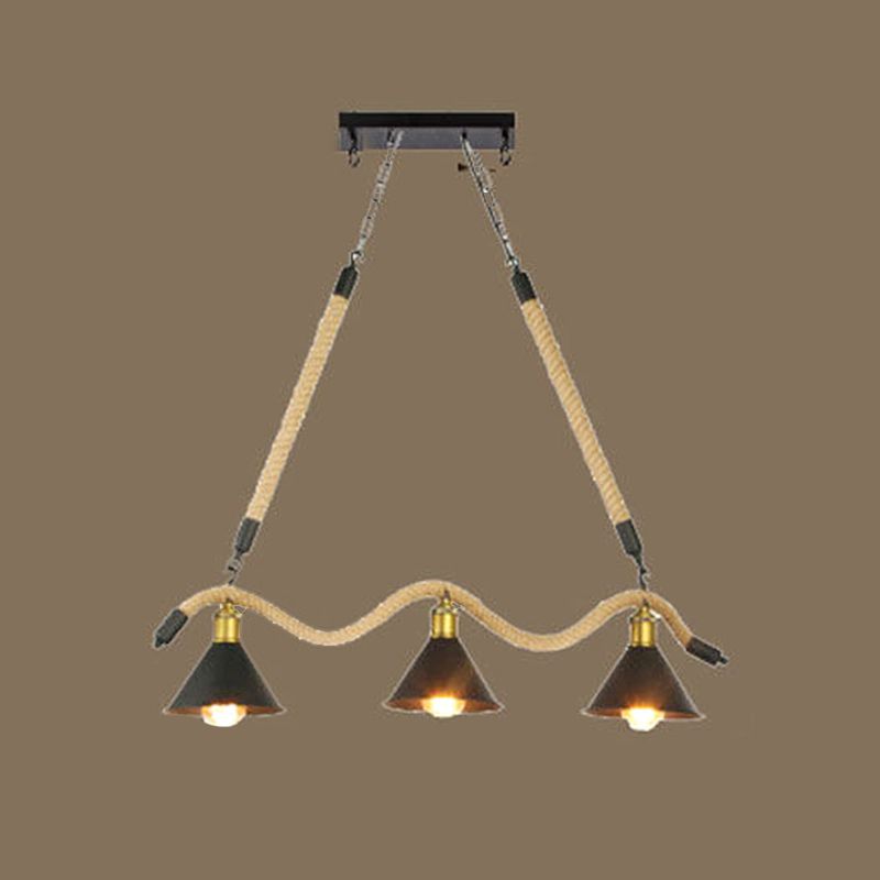 3 Light Kitchen Pendant Hanging Cage Lamp Vintage Chandelier Industrial Pendant Lighting