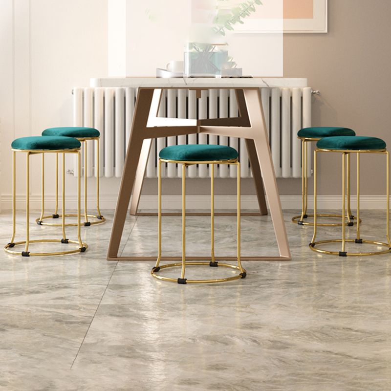 Gorgeous Standard Ottoman Pure Color Stain Resistant Velvet Footstool Ottoman