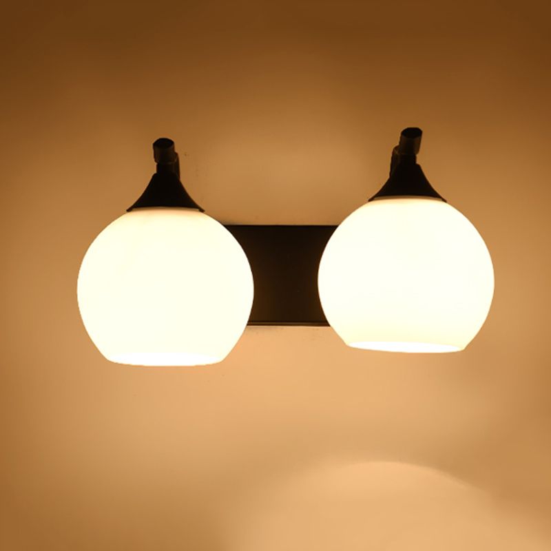 Schwarz schmiedeeisere Wandleuchte Industrieschlafzimmer Kuppel Wandmontage Lampe