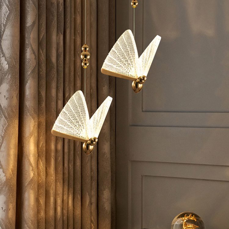 Schmetterling Anhänger Beleuchtung Leuchte minimalistische Acryl -LED -Schlafzimmer -Anhänger Deckenleuchte
