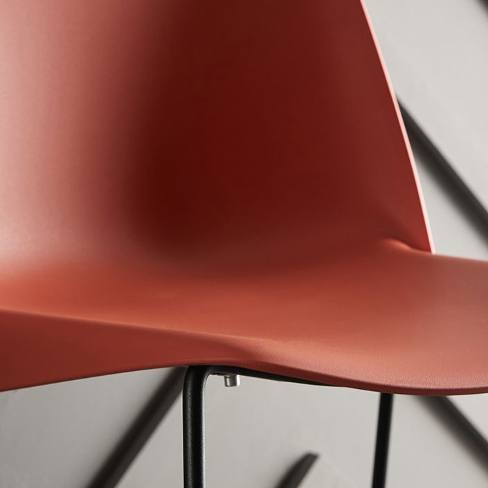 Industrial Style Metal Dining Room Chairs Armless Dining Chair for Restaurant