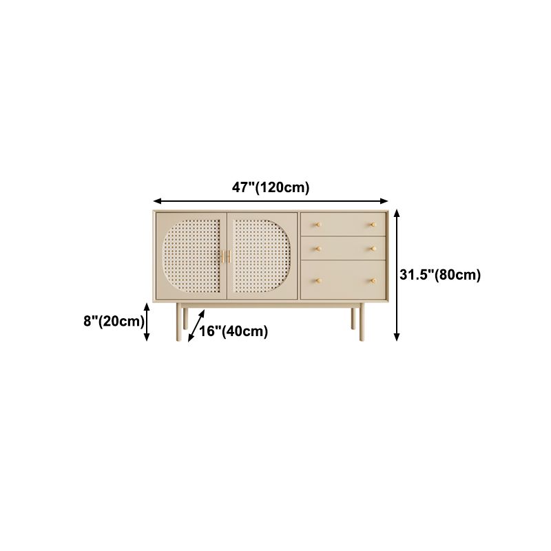 Modern Rectangle Storage Server Wooden Sideboard with Drawers and Doors
