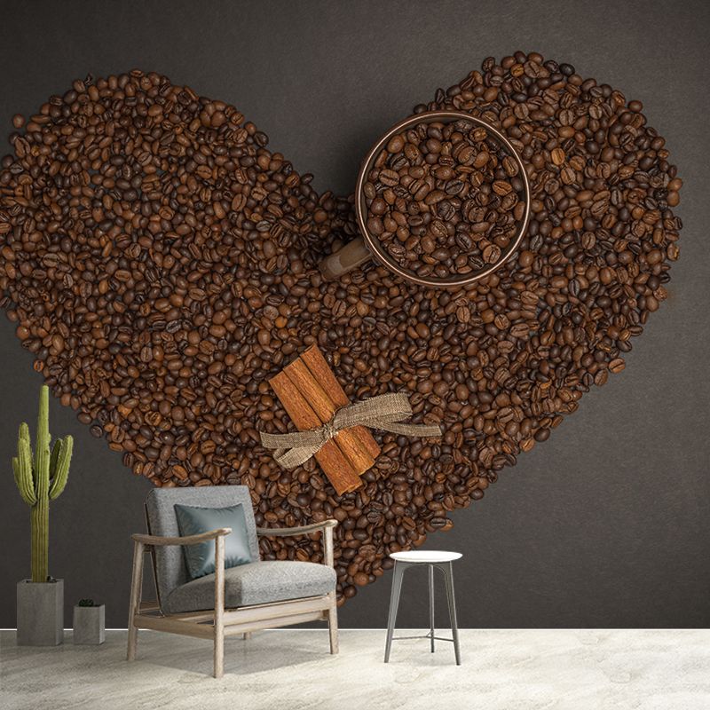 Coffee Beans Mural Commercial Decoration for Coffee Shop, Water Resistant