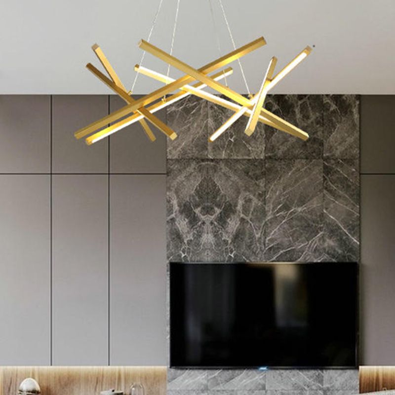 Estilo moderno colgante colgante colgante acrílico lámparas de luz para sala de estar dormitorio