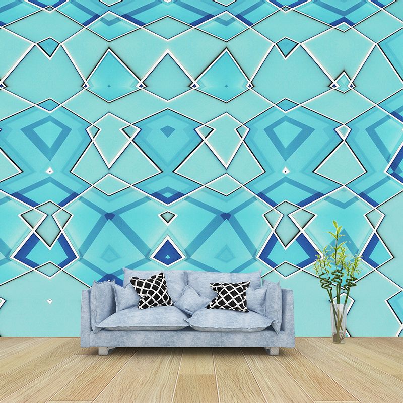 Geometry Pattern Removable Wall Mural for Living Room, Personalized Size Available