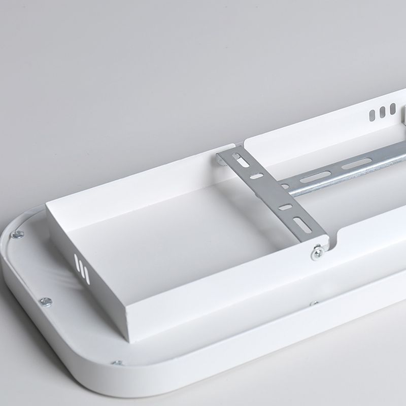 Modern Square Shape Ceiling Lamp LED Flush Mount Light with Acrylic Shade in White