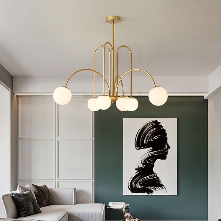 Candelier de la sala de estar molecular Cobriz Cobertura Ligera Ligera Nórdica Fixtura de iluminación