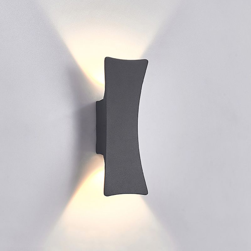 Moderne Aluminium Wandleuchten im Freien 2-Licht-Wandmontage für Garten