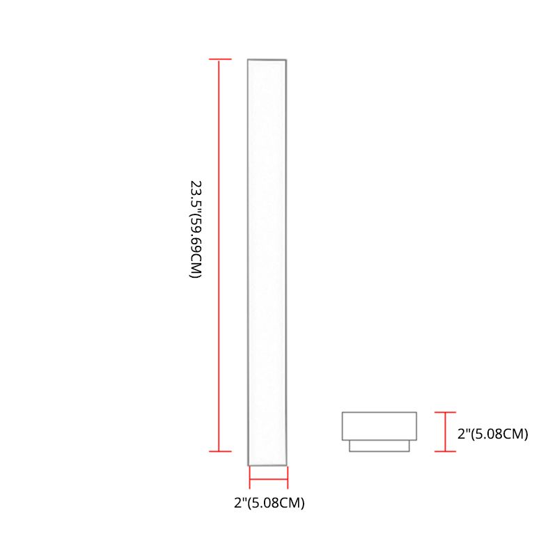 Estilo minimalista moderno Murón lineal apliques acrílico 1 apliques de luz para exteriores