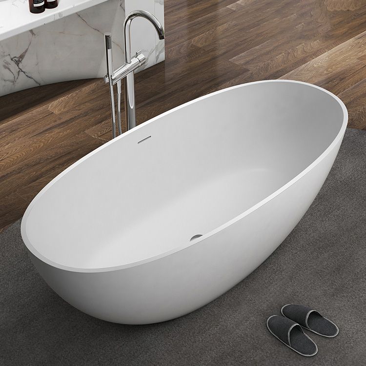 Oval Soaking Modern Bathtub Antique Finish Stand Alone Bath Tub