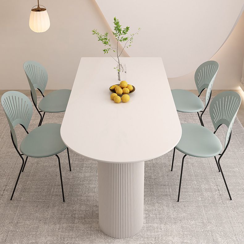 Contemporary Dining Table Stone Top Dining Table with 3 Legs