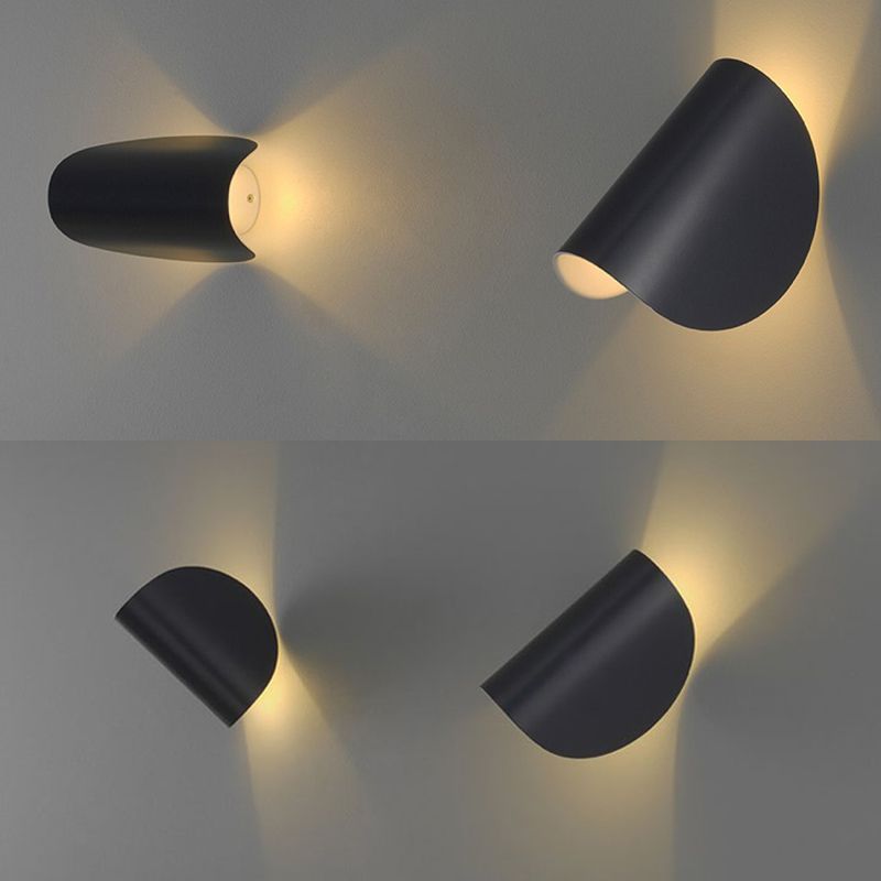 Modern Style Curve Wall Sconce Lamps 1-Light Metallic Wall Light Lamp Sconce