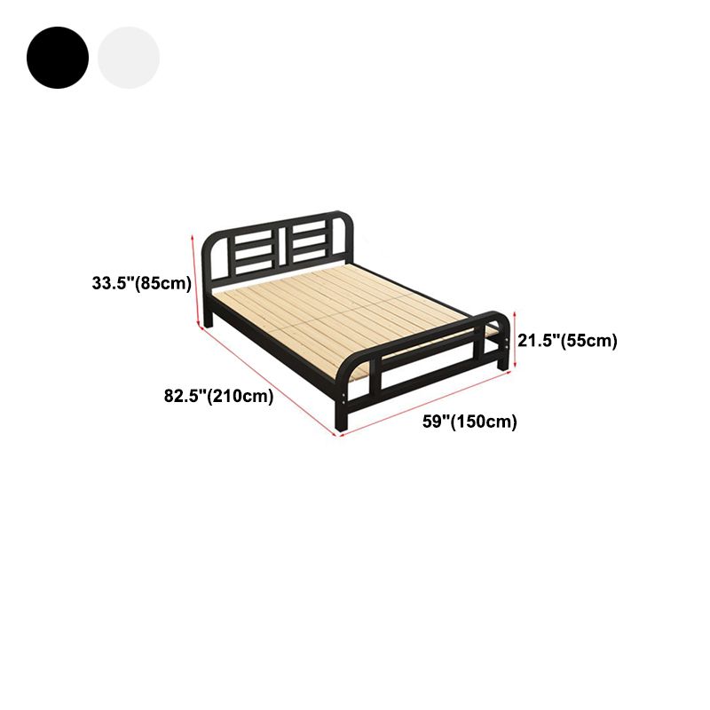 Glam Metallic Standard Bed with Open-Frame Headboard, 78 inch