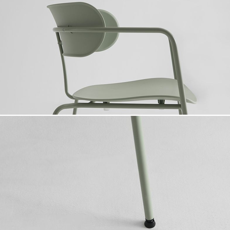Contemporary Dining Arm Chair Plastic Dining Accent Chair for Home