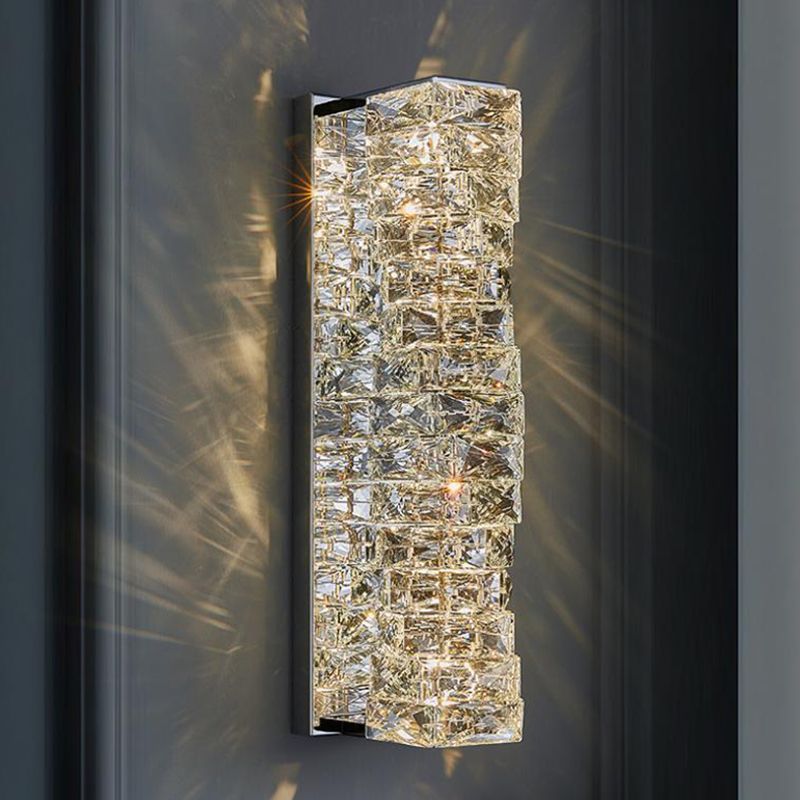 Crystal Unique Wall Sconce Modern 1 Light Wall Mount Light Fixture