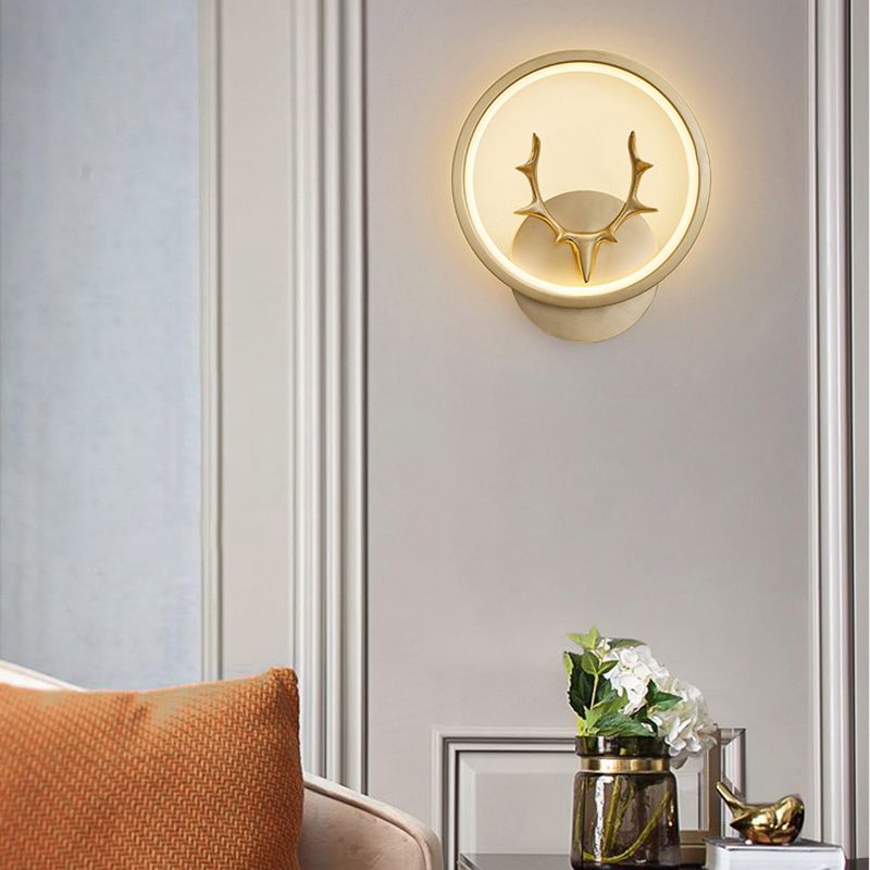 Metal Sconce Light Modern 1-Light Sconce Light Fixture for Bedroom