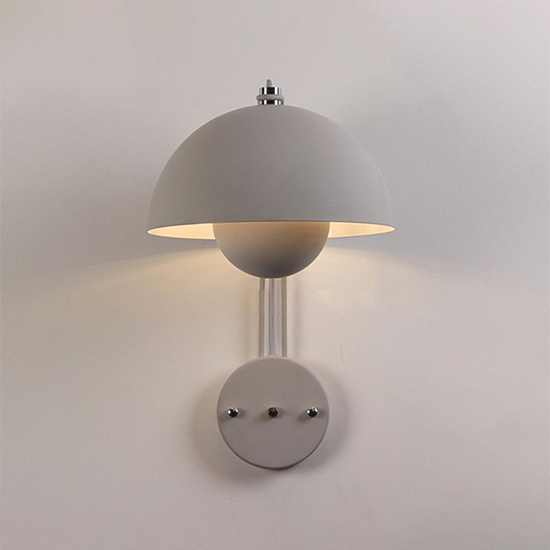 Modern Style Dome Wall Light Sconces Metal 1 Light Wall Lighting