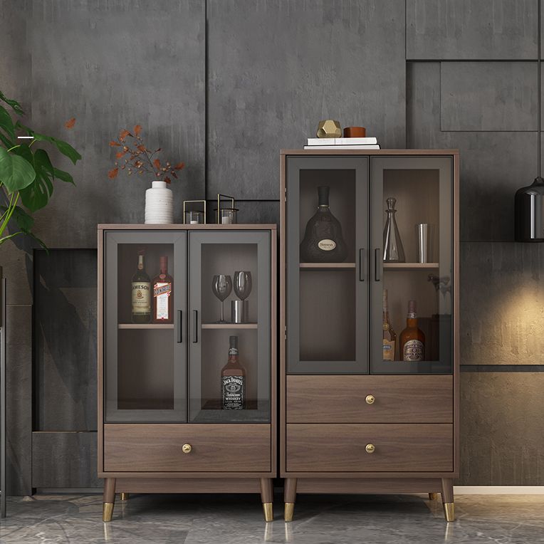 Glam Style Cupboard Artificial Wood Frame Kitchen Sideboard for Dining Room