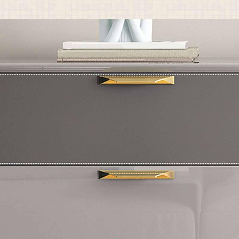 Glam Wooden Storage Chest 16" W Home Chest in Gray with Drawers