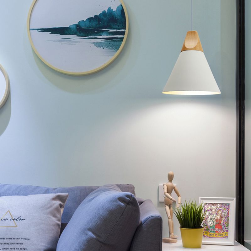 Contemporary Hanging Light Metal Shade Pendent Lighting Fixture for Sitting Room