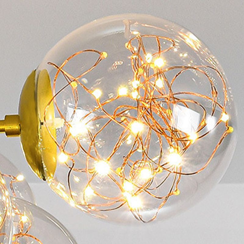 Modern Style Spherical Shape Table Light Glass 1 Light Nightstand Lamps for Bedside