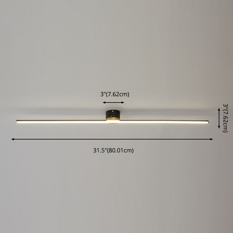 1 Light Linear LED Flush Mount Ceiling Light New Modern Aluminum Ceiling Light Fixture