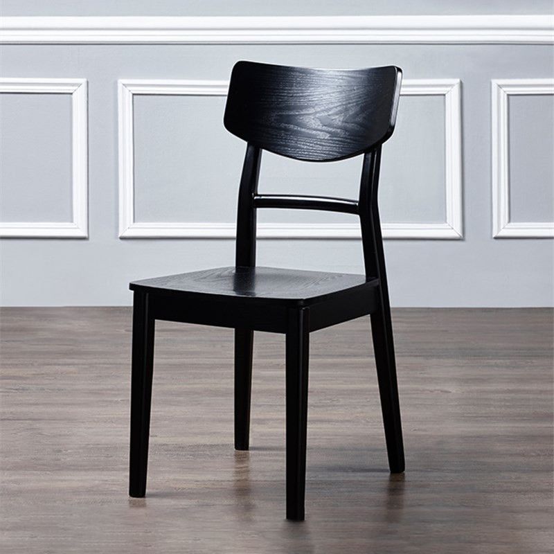 Solid Wood Industrial Style Side Chair Ladder Back Kitchen Dining Chair